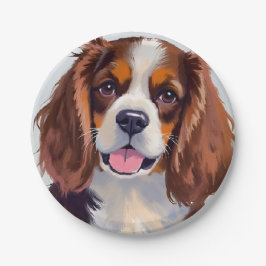 Cocker Spaniel | Hundegemälde Haustier Pappteller