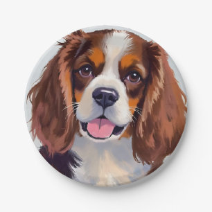 Cocker Spaniel Hundegemälde Haustier Pappteller