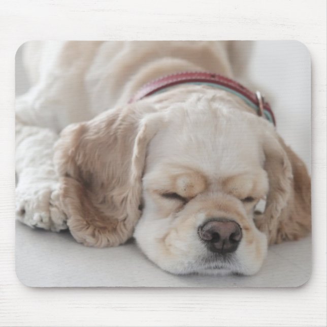 Cocker spaniel-Hundeschlafen Mousepad (Vorne)