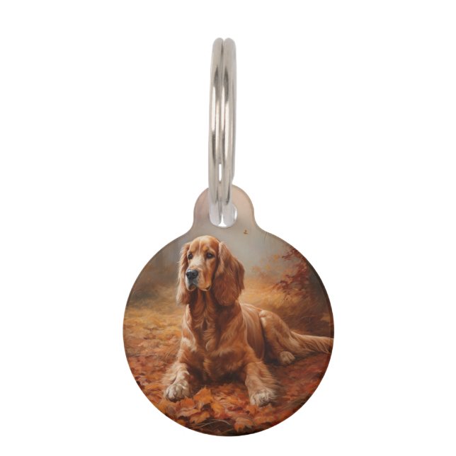 Cocker Spaniel in Herbstleaves Inspiriere Fall Haustiermarke (Vorderseite)