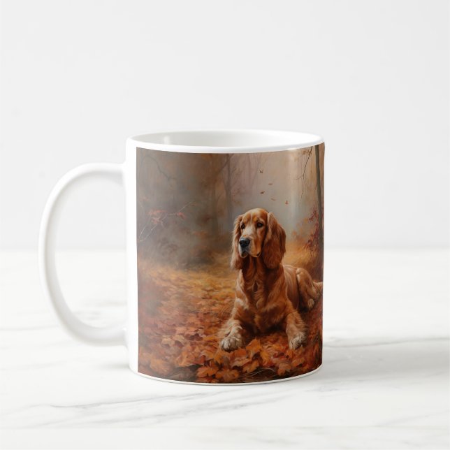 Cocker Spaniel in Herbstleaves Inspiriere Fall Kaffeetasse (Links)