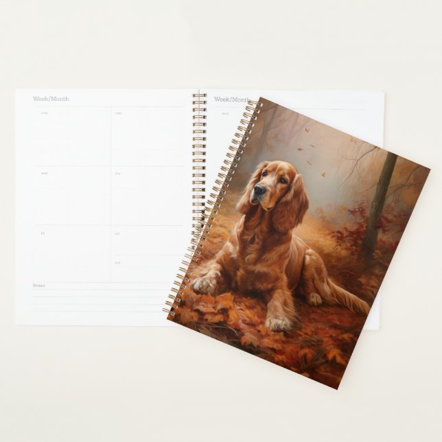 Cocker Spaniel in Herbstleaves Inspiriere Fall Planer (Anzeige)
