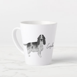 Cocker Spaniel in Schwarz-Weiß & benutzerdefiniert Milchtasse