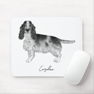 Cocker Spaniel in Schwarz-Weiß & Benutzerdefiniert Mousepad