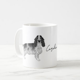 Cocker Spaniel in Schwarzweiß & Benutzerdefinierte Kaffeetasse