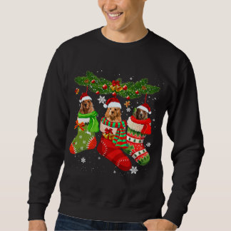 Cocker Spaniel in Sock Xmas Rentier Santa Dog Sweatshirt