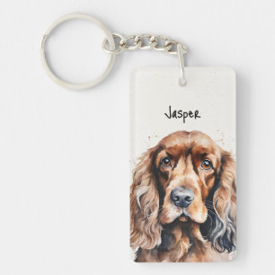 Cocker Spaniel Individuelle Name Schlüsselanhänger