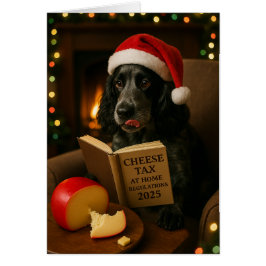Cocker Spaniel 'Käse-Steuer' Weihnachtskarte