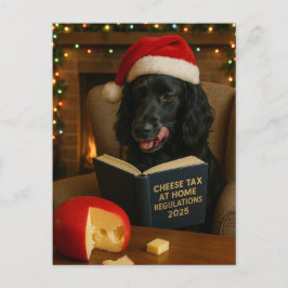 Cocker Spaniel 'Käse-Steuer' Weihnachtskarte Postkarte