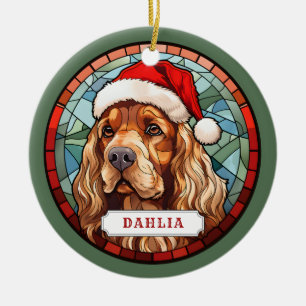 Cocker Spaniel Keramik-Kreisornament Keramik Ornament