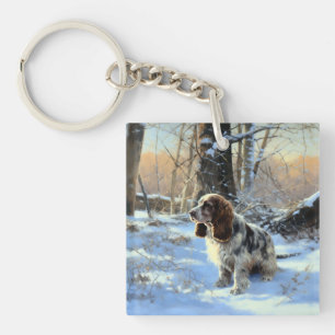 Cocker Spaniel Laissez tomber la neige Noël