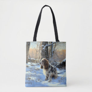 Cocker Spaniel Lass es schneien Weihnachten Tasche