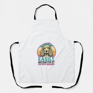Cocker Spaniel leicht ablenkbar Vintage Hundeshirt Schürze