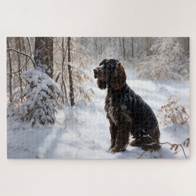 Cocker Spaniel Let It Snow Weihnachten (Horizontal)