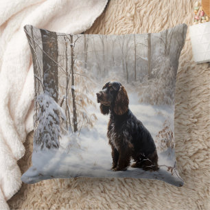 Cocker Spaniel Let It Snow Weihnachten Kissen