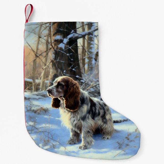 Cocker Spaniel Let It Snow Weihnachten Kleiner Weihnachtsstrumpf (Vorderseite)