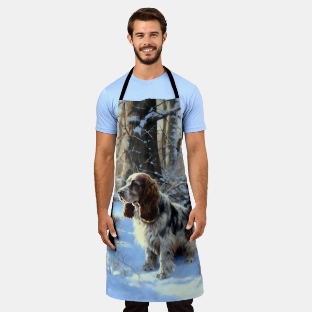 Cocker Spaniel Let It Snow Weihnachten Schürze (Getragen)