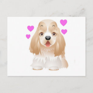 Cocker Spaniel Liebe Postkarte