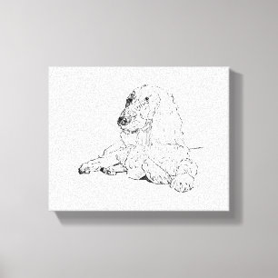 Cocker Spaniel Liniendruck Kunst Hund Leinwanddruck