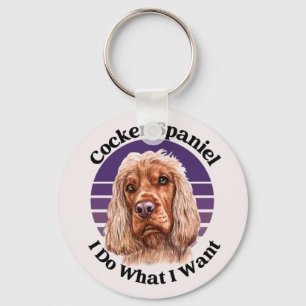 Cocker Spaniel lustiger Zitat-Schlüsselanhänger Schlüsselanhänger