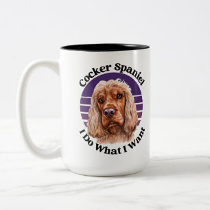 Cocker Spaniel lustiges Zitat Zwei-Tone-Tasse Kaff Zweifarbige Tasse