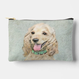 Cocker Spaniel Malerei Buff Gold Original Hunde Ku Zubehörtasche