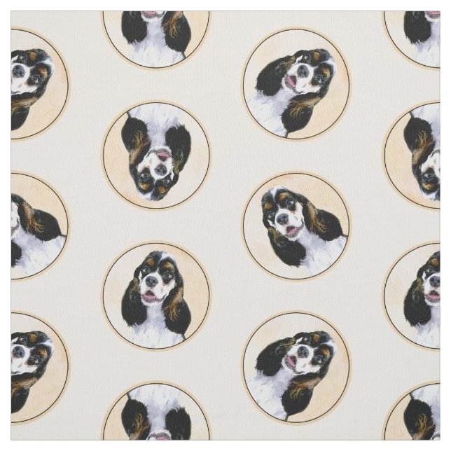 Cocker Spaniel Malerei Parti Tan Original Dog Art Stoff (Muster)