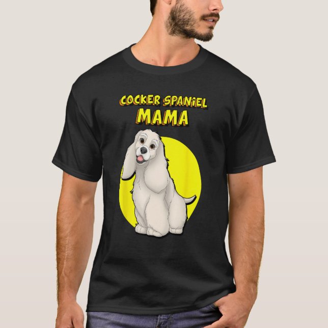 Cocker Spaniel Mama Buff Cocker Spaniel Dog Mother T-Shirt (Vorderseite)