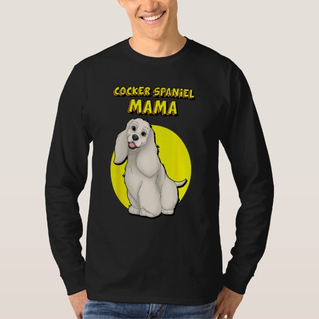 Cocker Spaniel Mama Buff Cocker Spaniel Dog Mother T-Shirt (Vorderseite)