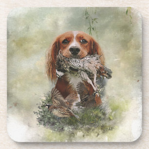 Cocker Spaniel mit grauem Partridge Getränkeuntersetzer
