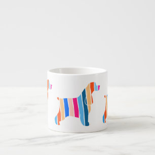 Cocker Spaniel moderne Silhouette Espressotasse