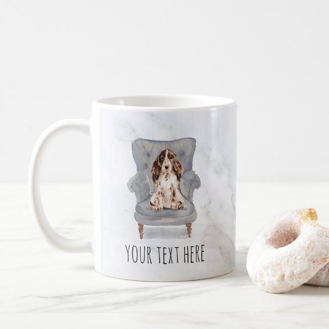 Cocker Spaniel Mug personnalisée (Avec donut)