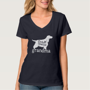 Cocker Spaniel Oma spendet Niedliche Oma Dog Liebe T-Shirt