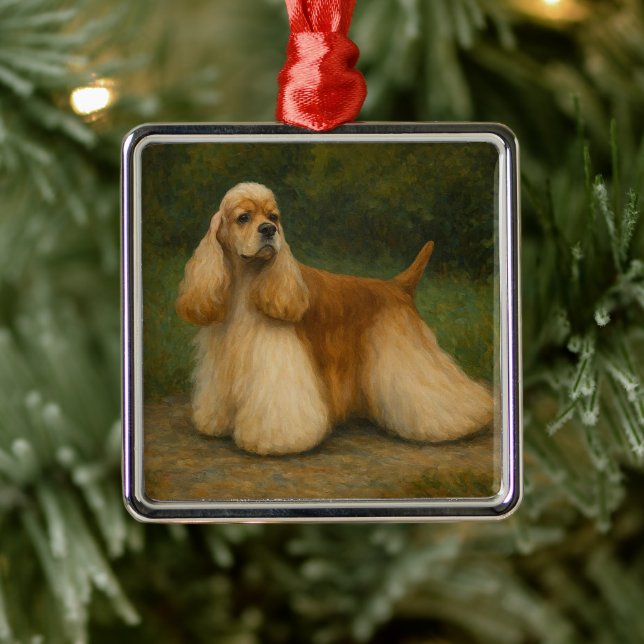 Cocker Spaniel Ornament Aus Metall (Baum)