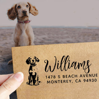 Cocker Spaniel Owner Return Address Dog Owner Permastempel