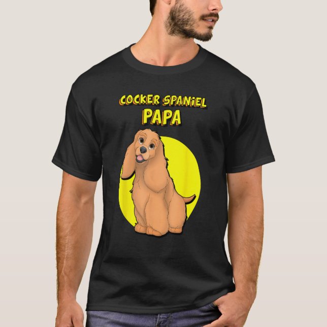 Cocker Spaniel Papa Red Cocker Spaniel Dog Father T-Shirt (Vorderseite)