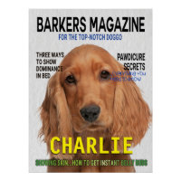 Cocker Spaniel Parody Magazine Cover Poster