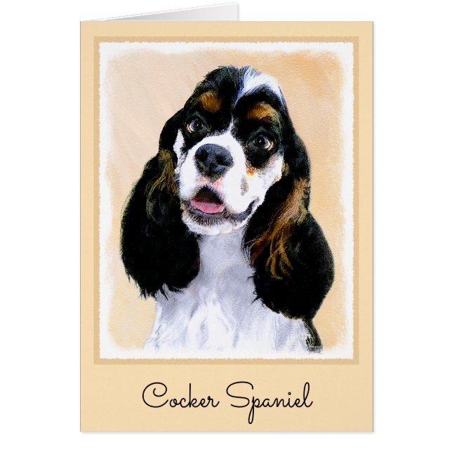 Cocker Spaniel (Parti) Peinture - Art Chien origin (Devant)