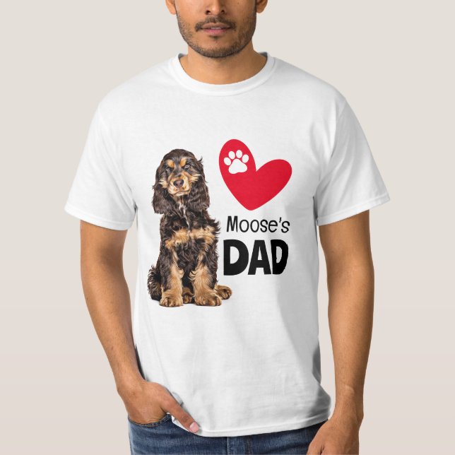 Cocker Spaniel Personalisiert Vater T - Shirt (Vorderseite)