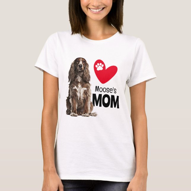 Cocker Spaniel Personalisierte Mama T - Shirt (Vorderseite)