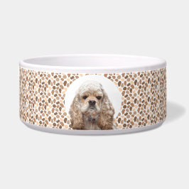 Cocker Spaniel Personalize Foto & Name Dog Bowl Napf