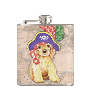 Cocker Spaniel Pirate Flachmann