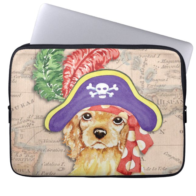 Cocker Spaniel Pirate Laptopschutzhülle (Vorderseite)