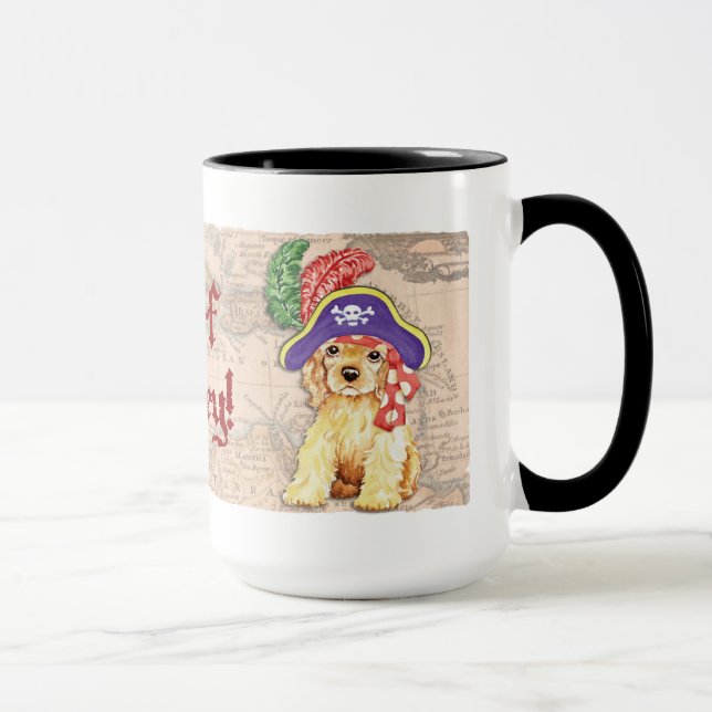 Cocker Spaniel Pirate Tasse (Rechts)