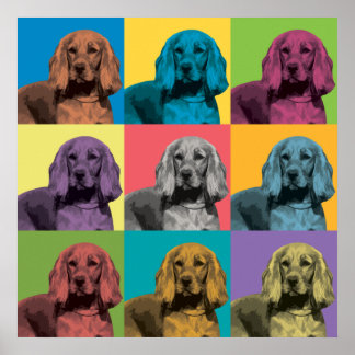 Cocker Spaniel Pop-Art-Poster Poster