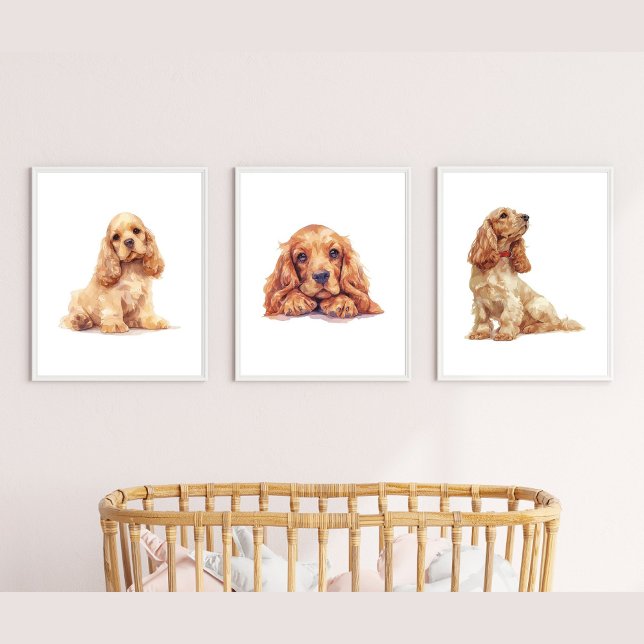 Cocker Spaniel Poster, Cocker Spaniel Lover Cadeau (Créateur téléchargé)