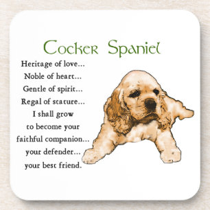 Cocker Spaniel Puppy Lovers Art Getränkeuntersetzer
