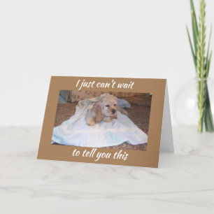 COCKER SPANIEL PUPPY WISHES U HAPPY BIRTHDAY KARTE