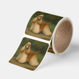 Cocker Spaniel Quadratischer Aufkleber