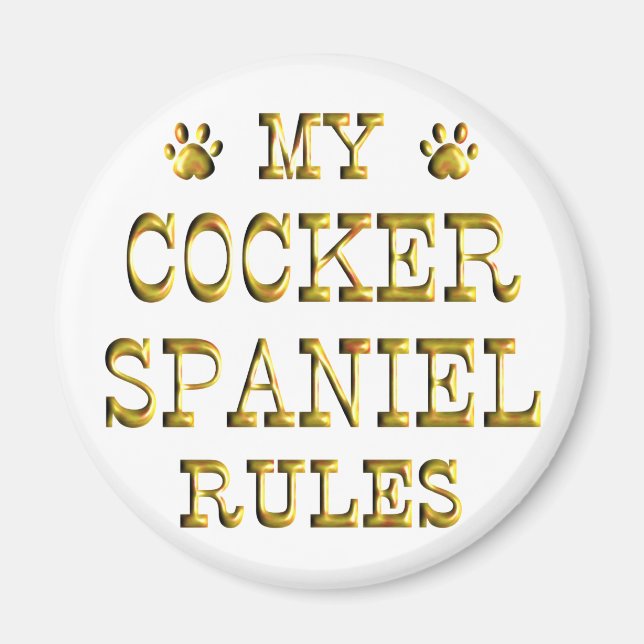 Cocker Spaniel regiert Gold Magnet (Vorne)